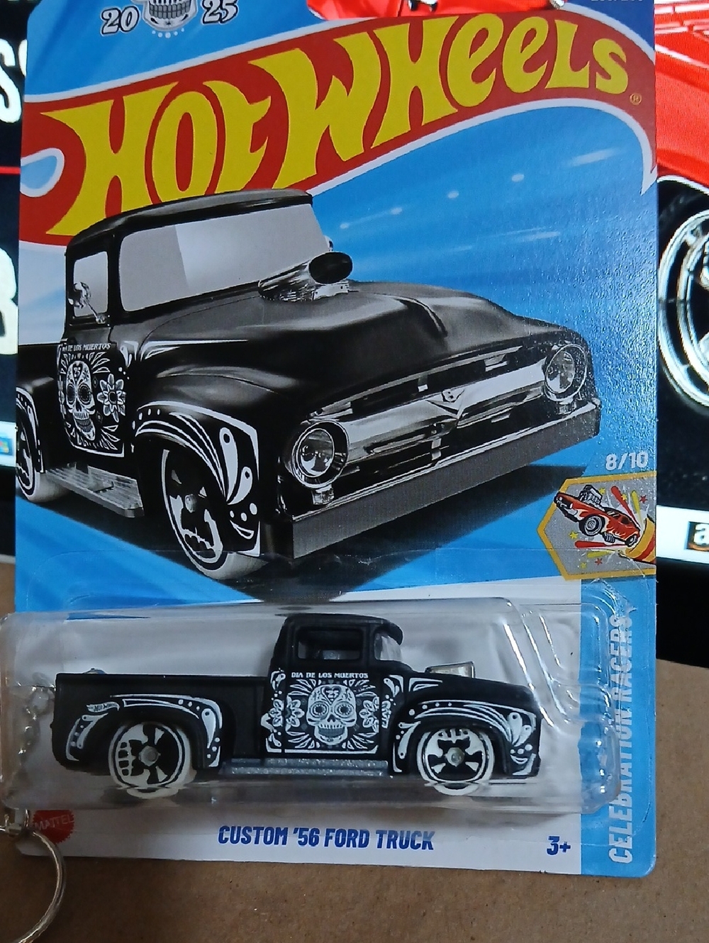 Custom '56 Ford Truck Keychain- Black With Lobster Claw Closure